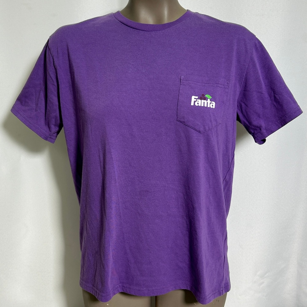 Fanta Grape Coca-Cola Purple Pocket T-Shirt Women's LARGE